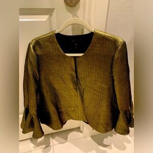 BCBG MAXAZRIA Golden Pinstripe Top